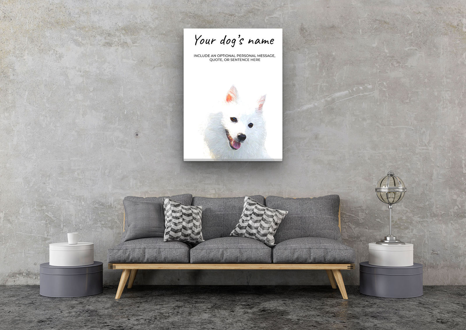 Japanese Spitz personalised canvas print - Peeping In Collection - Pre-stretched wall art ready to hang 7 Japanese Spitz personalised canvas print - Peeping In Collection - Pre-stretched wall art ready to hang - Image 5