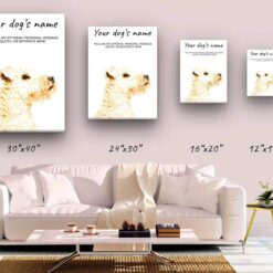 Lakeland Terrier personalised canvas print - Peeping In Collection - Pre-stretched wall art ready to hang 10 dog paintings canvas lakeland terrier canvas size comparison