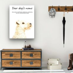 Lakeland Terrier personalised canvas print - Peeping In Collection - Pre-stretched wall art ready to hang 11 dog paintings canvas lakeland terrier hall