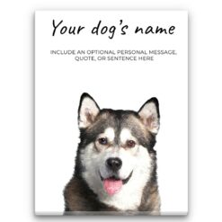Malamute personalised canvas print - Peeping In Collection -  Pre-stretched wall art ready to hang