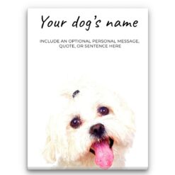 Maltese personalised canvas print - Peeping In Collection -  Pre-stretched wall art ready to hang