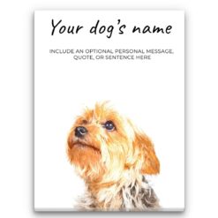 Norfolk Terrier personalised canvas print - Peeping In Collection -  Pre-stretched wall art ready to hang