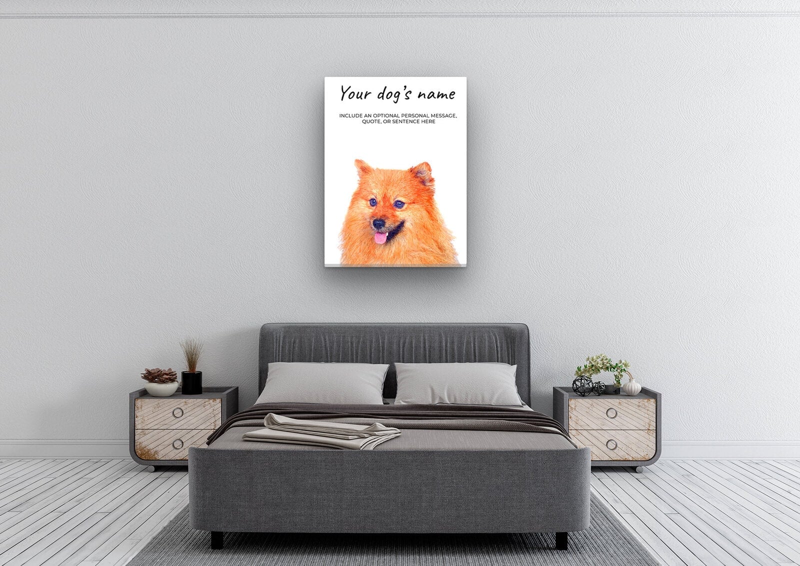 Pomeranian personalised canvas print - Peeping In Collection - Pre-stretched wall art ready to hang 4 Pomeranian personalised canvas print - Peeping In Collection - Pre-stretched wall art ready to hang - Image 2