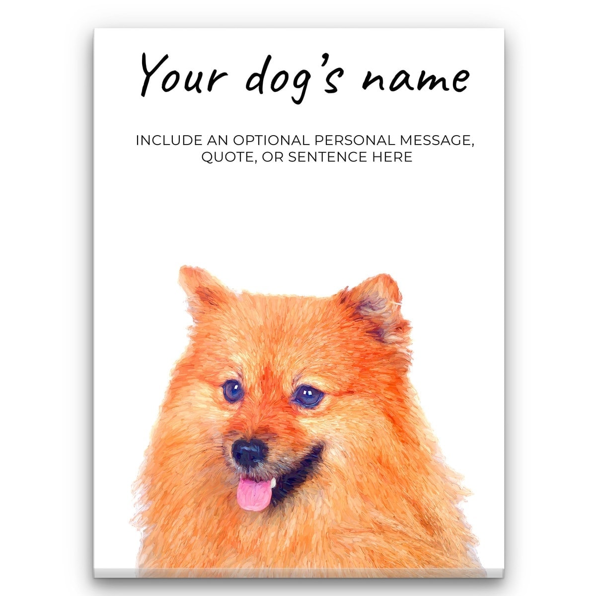 Pomeranian personalised canvas print - Peeping In Collection - Pre-stretched wall art ready to hang 3 Pomeranian personalised canvas print - Peeping In Collection - Pre-stretched wall art ready to hang