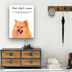 Pomeranian personalised canvas print - Peeping In Collection - Pre-stretched wall art ready to hang 11 dog paintings canvas pomeranian hall