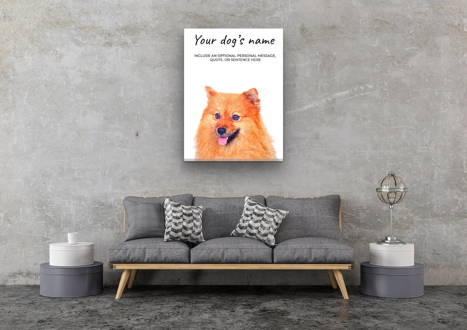 Pomeranian personalised canvas print - Peeping In Collection - Pre-stretched wall art ready to hang 7 Pomeranian personalised canvas print - Peeping In Collection - Pre-stretched wall art ready to hang - Image 5