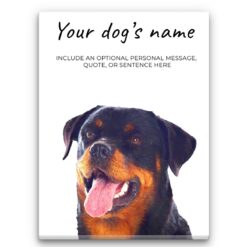 Rottweiler personalised canvas print - Peeping In Collection -  Pre-stretched wall art ready to hang