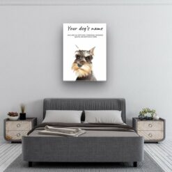 dog paintings canvas schnauzer bedroom