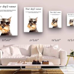dog paintings canvas schnauzer canvas size comparison
