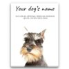 dog paintings canvas schnauzer front view white