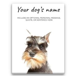 Schnauzer personalised canvas print - Peeping In Collection -  Pre-stretched wall art ready to hang
