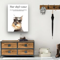 dog paintings canvas schnauzer hall