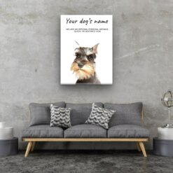 dog paintings canvas schnauzer living room