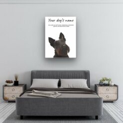 Scottish Terrier personalised canvas print - Peeping In Collection - Pre-stretched wall art ready to hang 9 dog paintings canvas scottish terrier bedroom