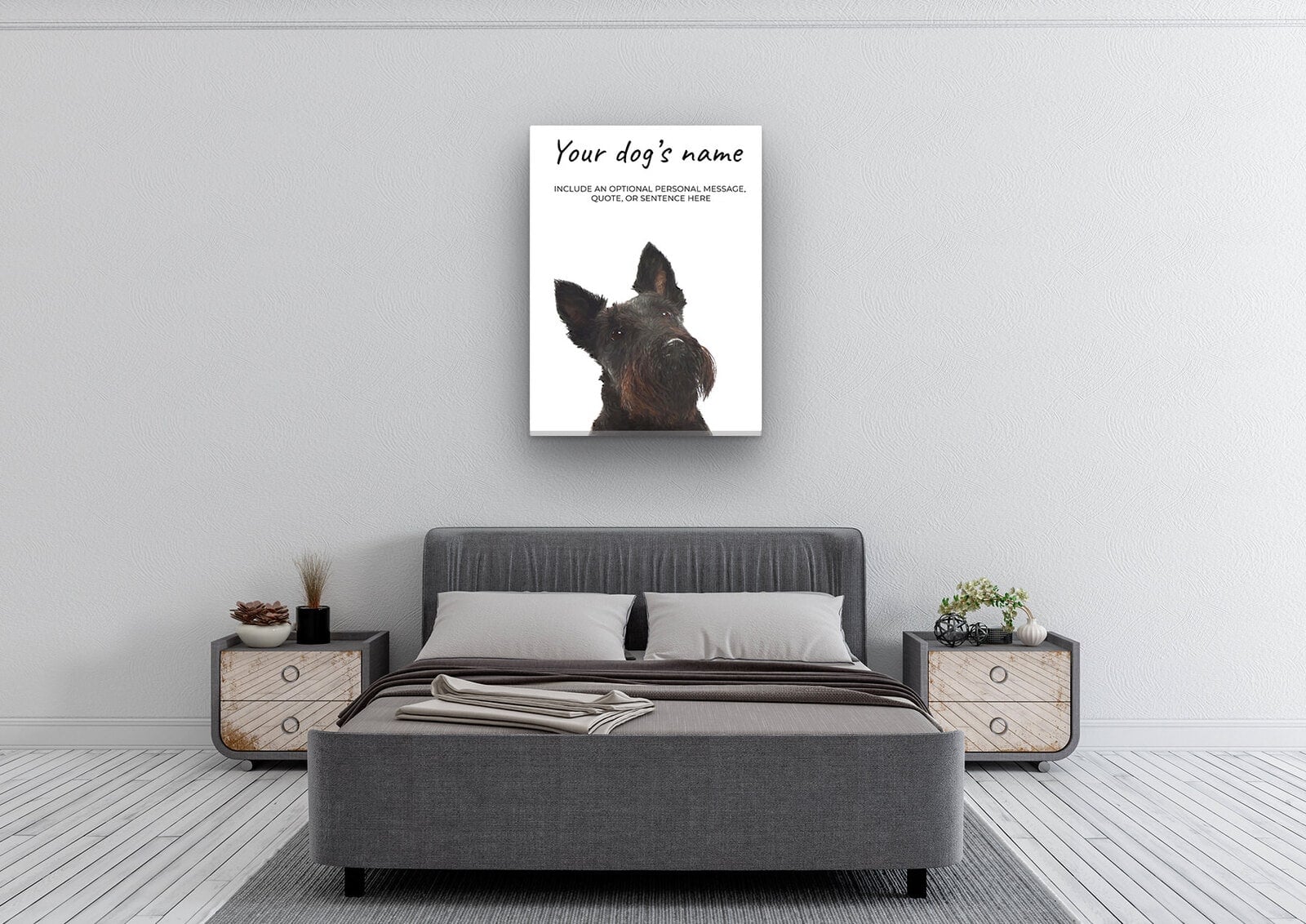 Scottish Terrier personalised canvas print - Peeping In Collection - Pre-stretched wall art ready to hang 4 Scottish Terrier personalised canvas print - Peeping In Collection - Pre-stretched wall art ready to hang - Image 2