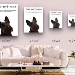 Scottish Terrier personalised canvas print - Peeping In Collection - Pre-stretched wall art ready to hang 10 dog paintings canvas scottish terrier canvas size comparison