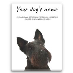 Scottish Terrier personalised canvas print - Peeping In Collection -  Pre-stretched wall art ready to hang
