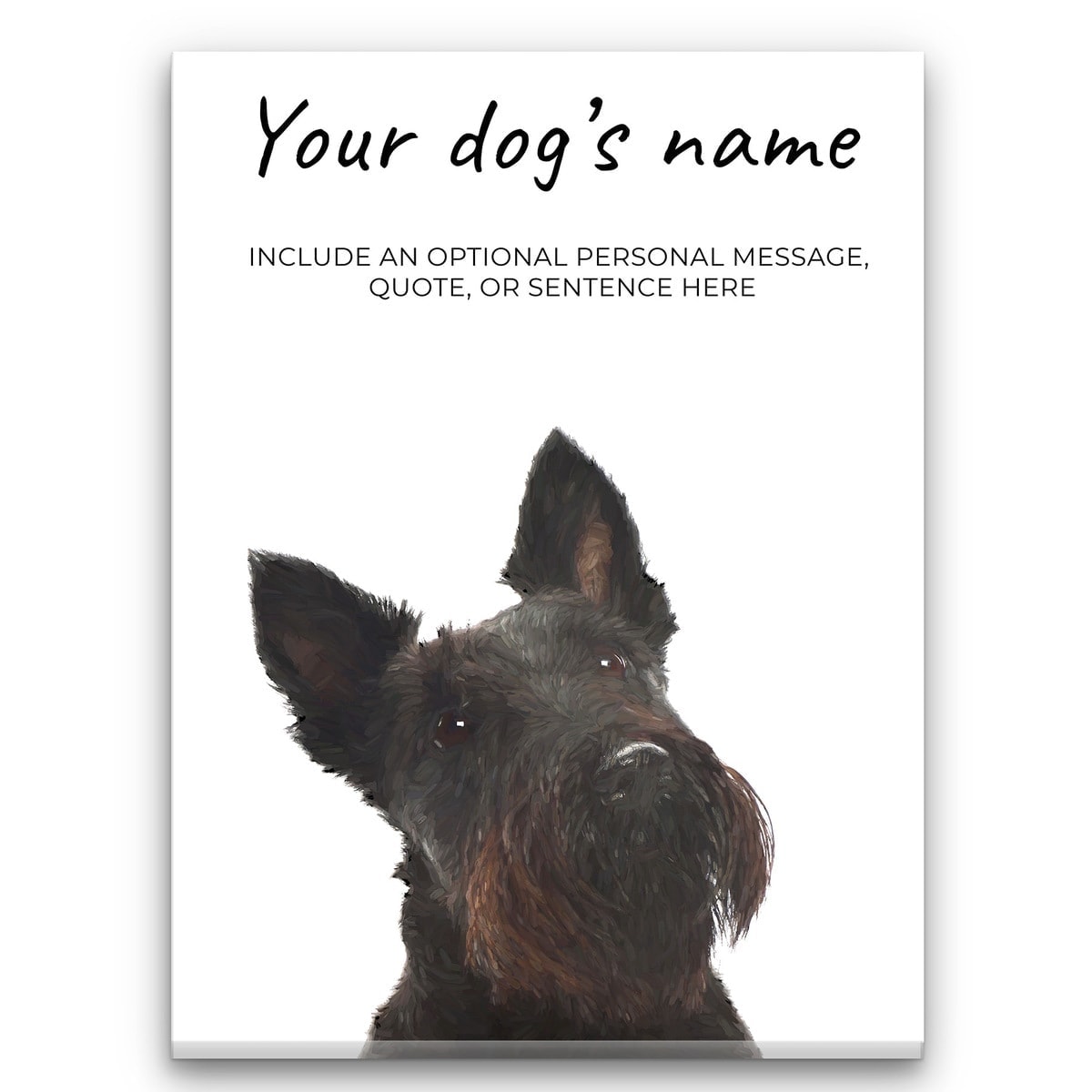 Scottish Terrier personalised canvas print - Peeping In Collection - Pre-stretched wall art ready to hang 3 Scottish Terrier personalised canvas print - Peeping In Collection - Pre-stretched wall art ready to hang