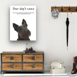 Scottish Terrier personalised canvas print - Peeping In Collection - Pre-stretched wall art ready to hang 11 dog paintings canvas scottish terrier hall