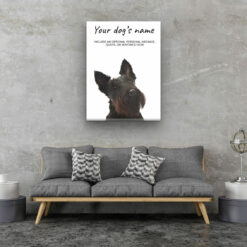 Scottish Terrier personalised canvas print - Peeping In Collection - Pre-stretched wall art ready to hang 12 dog paintings canvas scottish terrier living room