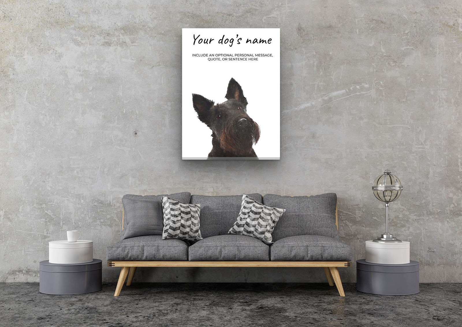 Scottish Terrier personalised canvas print - Peeping In Collection - Pre-stretched wall art ready to hang 7 Scottish Terrier personalised canvas print - Peeping In Collection - Pre-stretched wall art ready to hang - Image 5