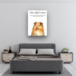 dog paintings canvas shetland sheepdog bedroom