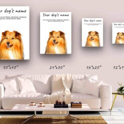 dog paintings canvas shetland sheepdog canvas size comparison