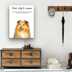 dog paintings canvas shetland sheepdog hall