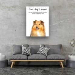 dog paintings canvas shetland sheepdog living room