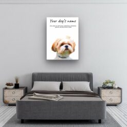Shih tzu personalised canvas print - Peeping In Collection - Pre-stretched wall art ready to hang 9 dog paintings canvas shih tzu bedroom