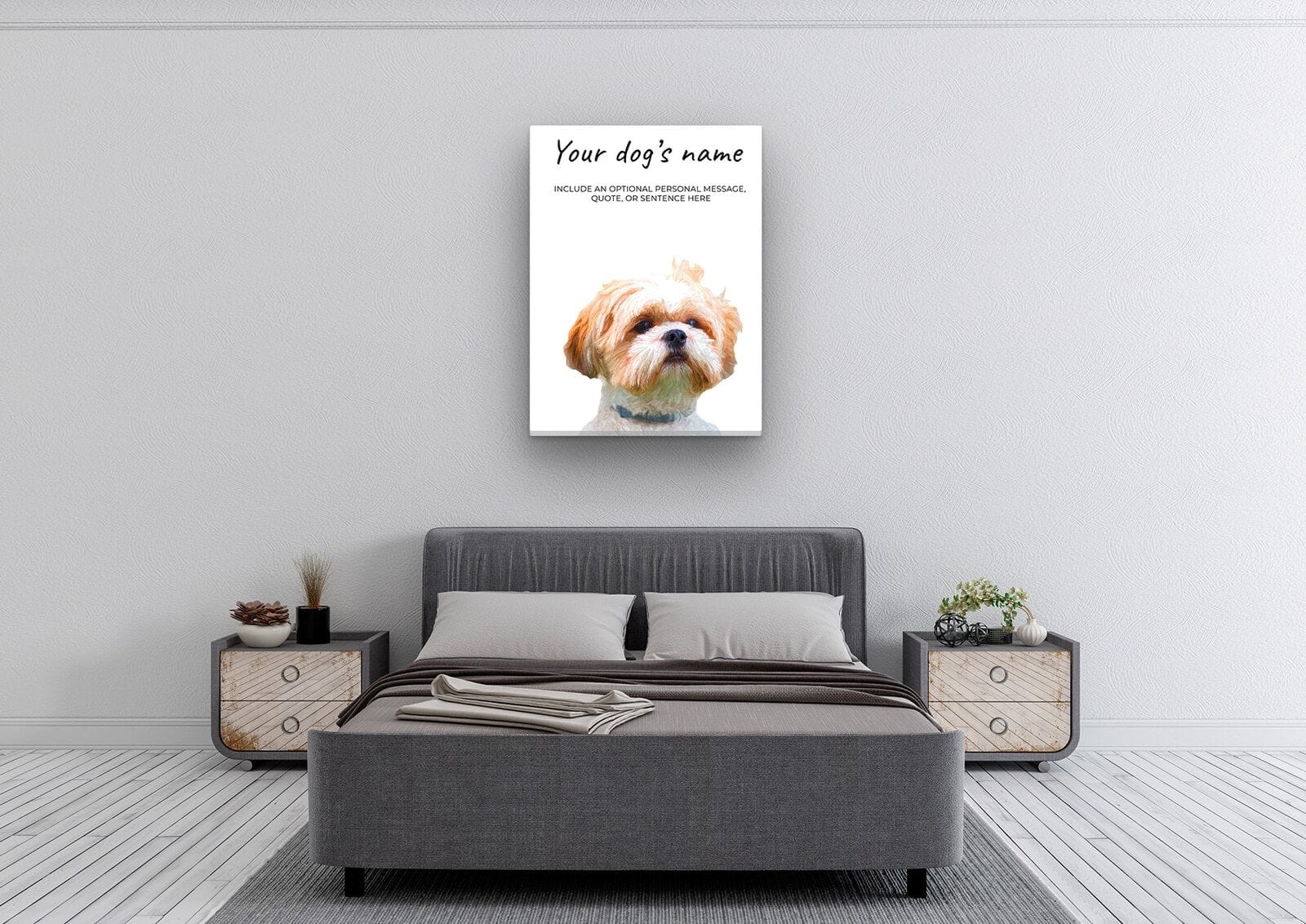 Shih tzu personalised canvas print - Peeping In Collection - Pre-stretched wall art ready to hang 4 Shih tzu personalised canvas print - Peeping In Collection - Pre-stretched wall art ready to hang - Image 2