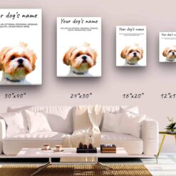 Shih tzu personalised canvas print - Peeping In Collection - Pre-stretched wall art ready to hang 10 dog paintings canvas shih tzu canvas size comparison