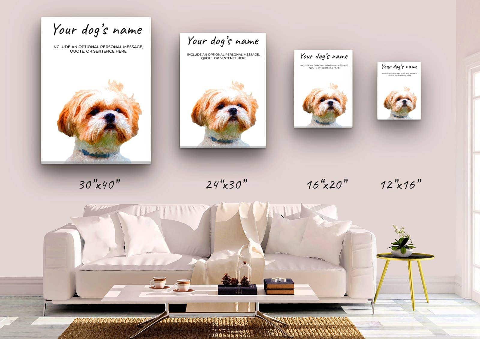 Shih tzu personalised canvas print - Peeping In Collection - Pre-stretched wall art ready to hang 5 Shih tzu personalised canvas print - Peeping In Collection - Pre-stretched wall art ready to hang - Image 3