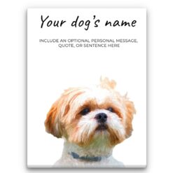 Shih tzu personalised canvas print - Peeping In Collection -  Pre-stretched wall art ready to hang