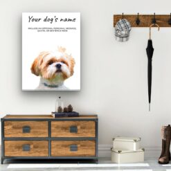 Shih tzu personalised canvas print - Peeping In Collection - Pre-stretched wall art ready to hang 11 dog paintings canvas shih tzu hall