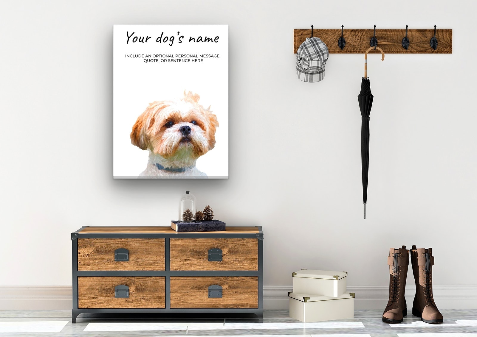 Shih tzu personalised canvas print - Peeping In Collection - Pre-stretched wall art ready to hang 6 Shih tzu personalised canvas print - Peeping In Collection - Pre-stretched wall art ready to hang - Image 4