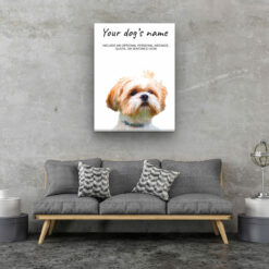 Shih tzu personalised canvas print - Peeping In Collection - Pre-stretched wall art ready to hang 12 dog paintings canvas shih tzu living room