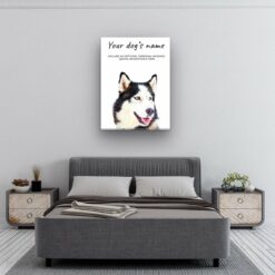 Siberian Husky personalised canvas print - Peeping In Collection - Pre-stretched wall art ready to hang 9 dog paintings canvas siberian husky bedroom
