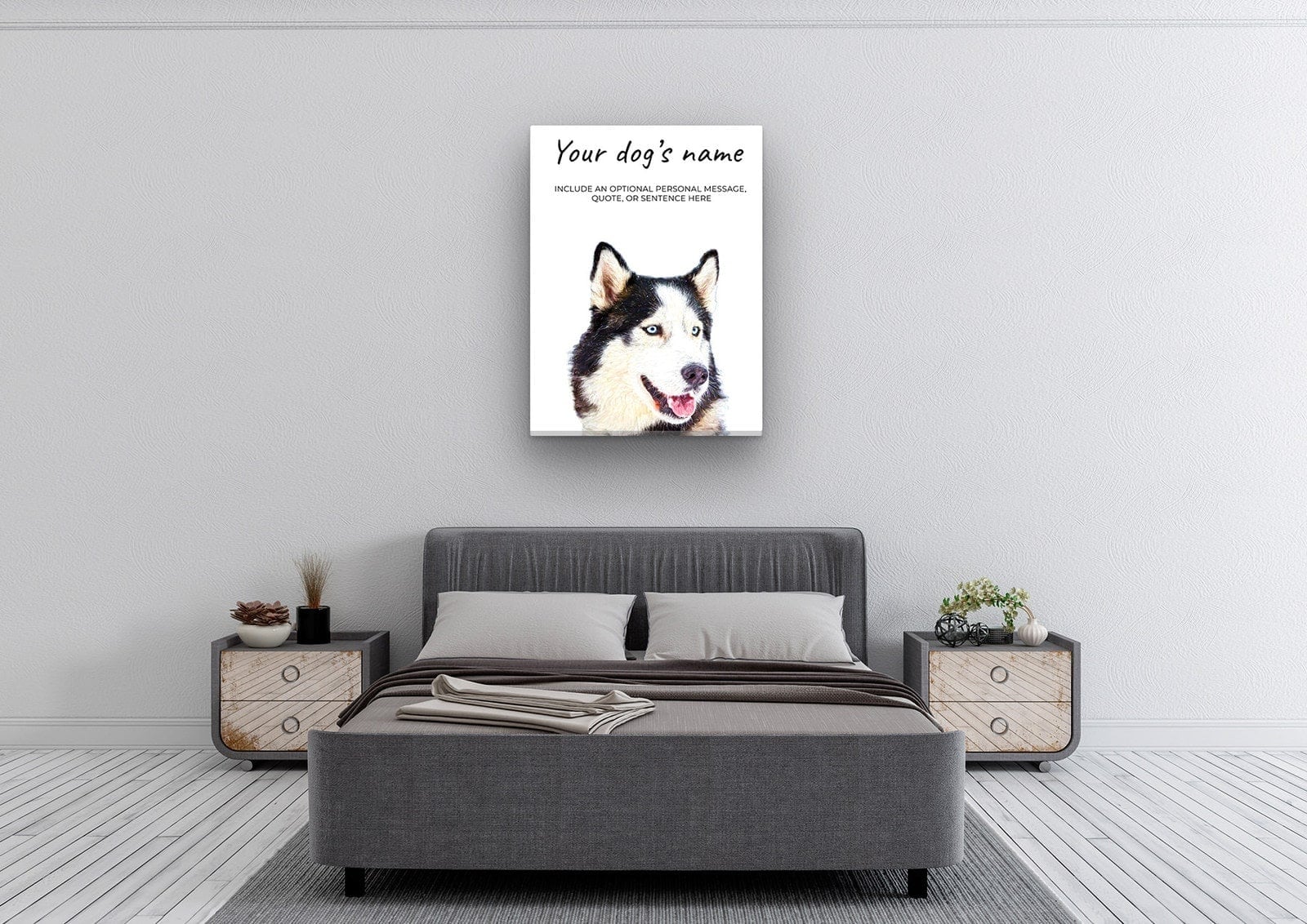 Siberian Husky personalised canvas print - Peeping In Collection - Pre-stretched wall art ready to hang 4 Siberian Husky personalised canvas print - Peeping In Collection - Pre-stretched wall art ready to hang - Image 2