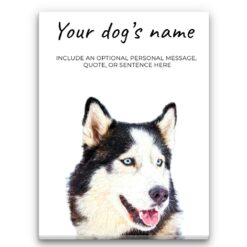 Siberian Husky personalised canvas print - Peeping In Collection -  Pre-stretched wall art ready to hang