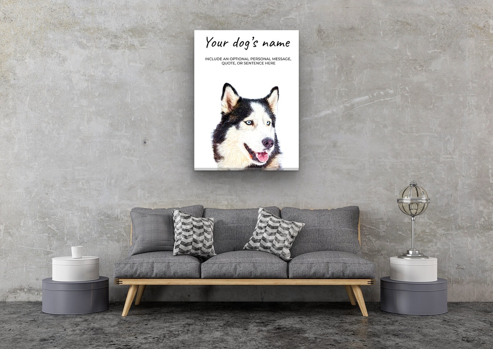 Siberian Husky personalised canvas print - Peeping In Collection - Pre-stretched wall art ready to hang 7 Siberian Husky personalised canvas print - Peeping In Collection - Pre-stretched wall art ready to hang - Image 5