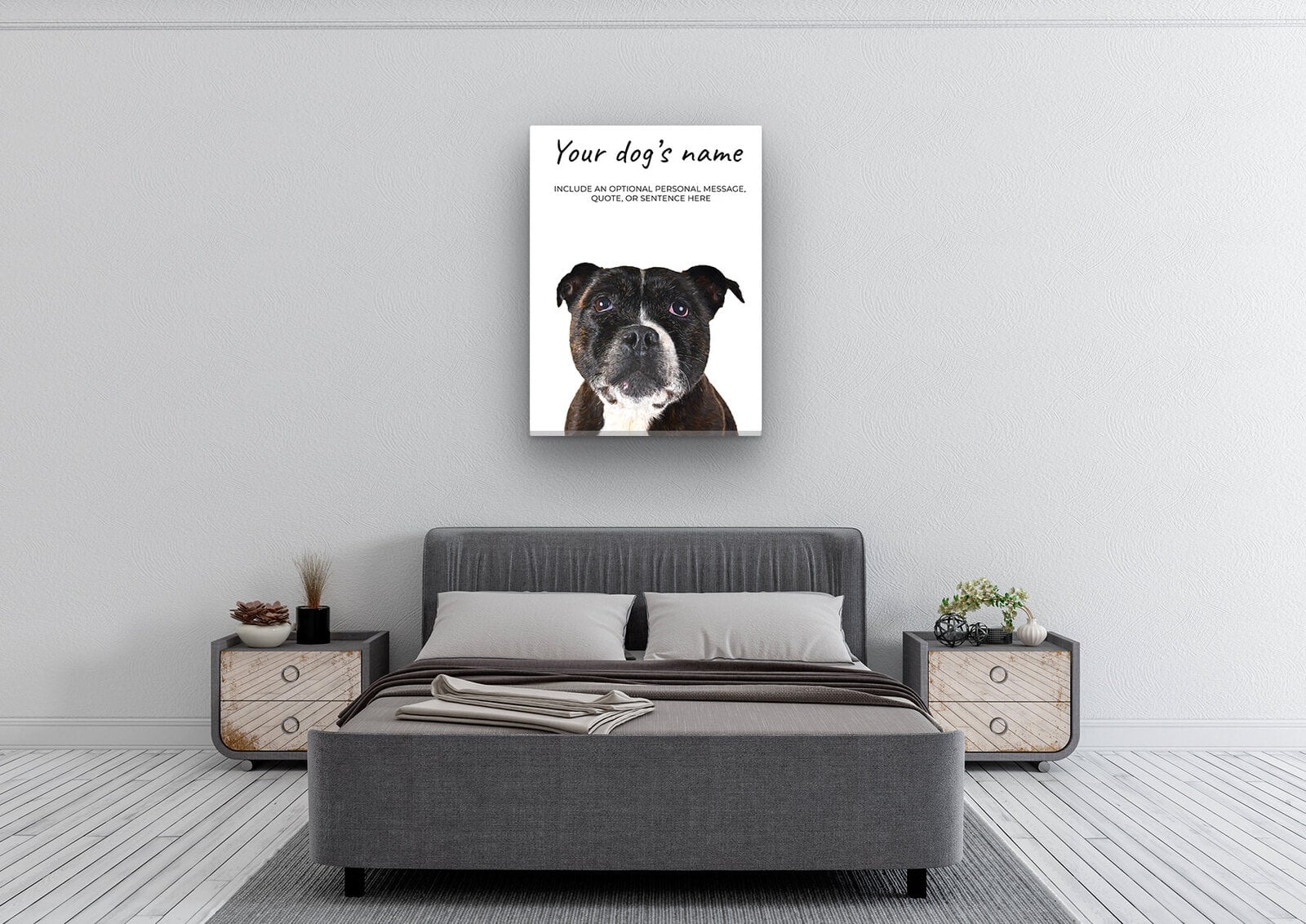 Staffordshire Bull Terrier personalised canvas print - Peeping In Collection - Pre-stretched wall art ready to hang 4 Staffordshire Bull Terrier personalised canvas print - Peeping In Collection - Pre-stretched wall art ready to hang - Image 2