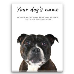 Staffordshire Bull Terrier personalised canvas print - Peeping In Collection -  Pre-stretched wall art ready to hang