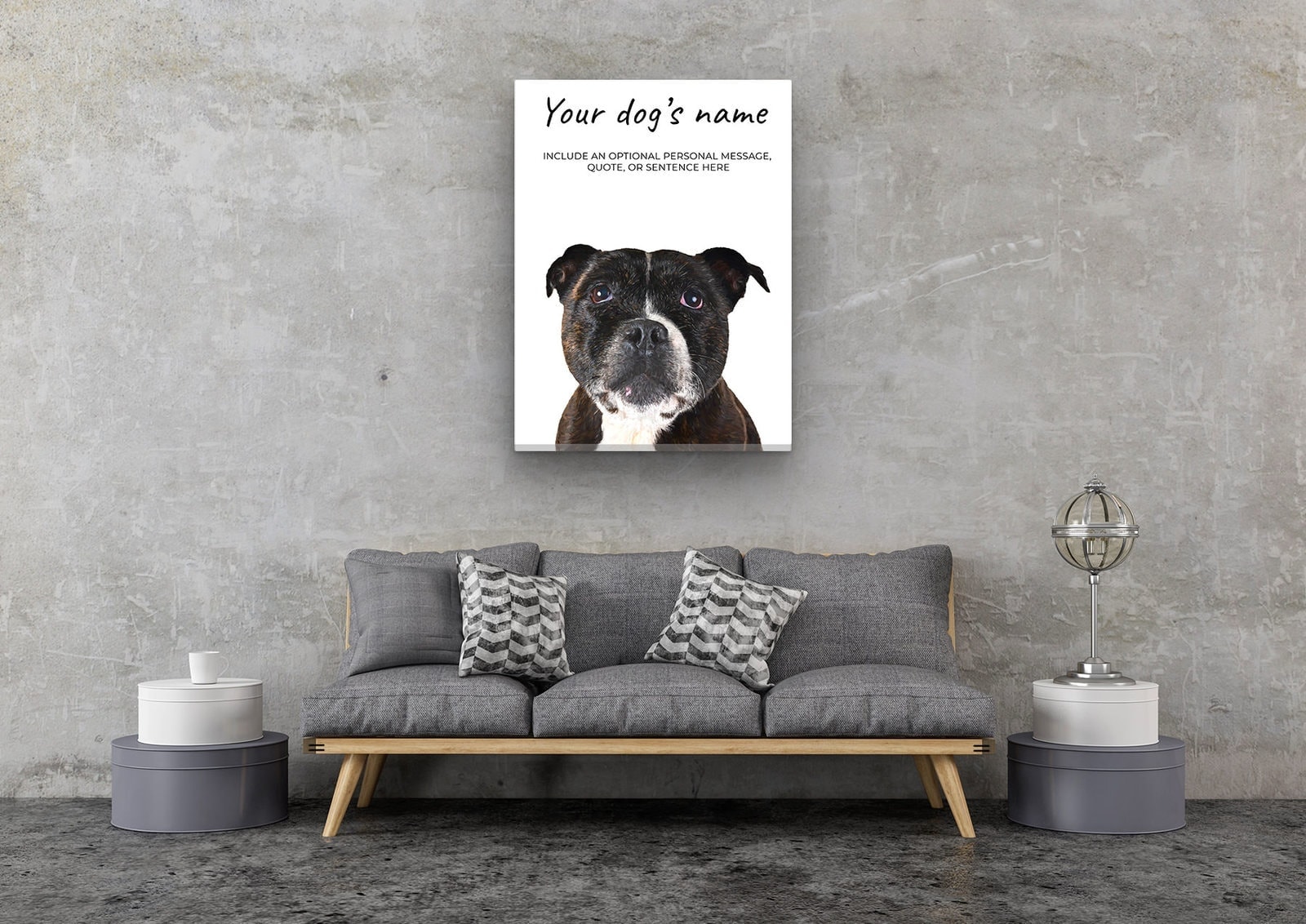 Staffordshire Bull Terrier personalised canvas print - Peeping In Collection - Pre-stretched wall art ready to hang 7 Staffordshire Bull Terrier personalised canvas print - Peeping In Collection - Pre-stretched wall art ready to hang - Image 5