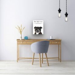 Staffordshire Bull Terrier personalised canvas print - Peeping In Collection - Pre-stretched wall art ready to hang 13 dog paintings canvas staffordshire bull terrier office