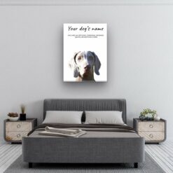 dog paintings canvas weimaraner bedroom