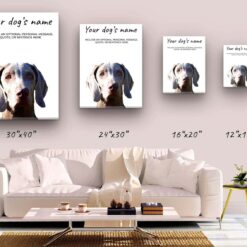 dog paintings canvas weimaraner canvas size comparison
