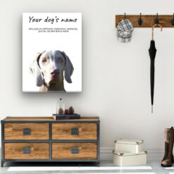 dog paintings canvas weimaraner hall