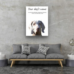 dog paintings canvas weimaraner living room