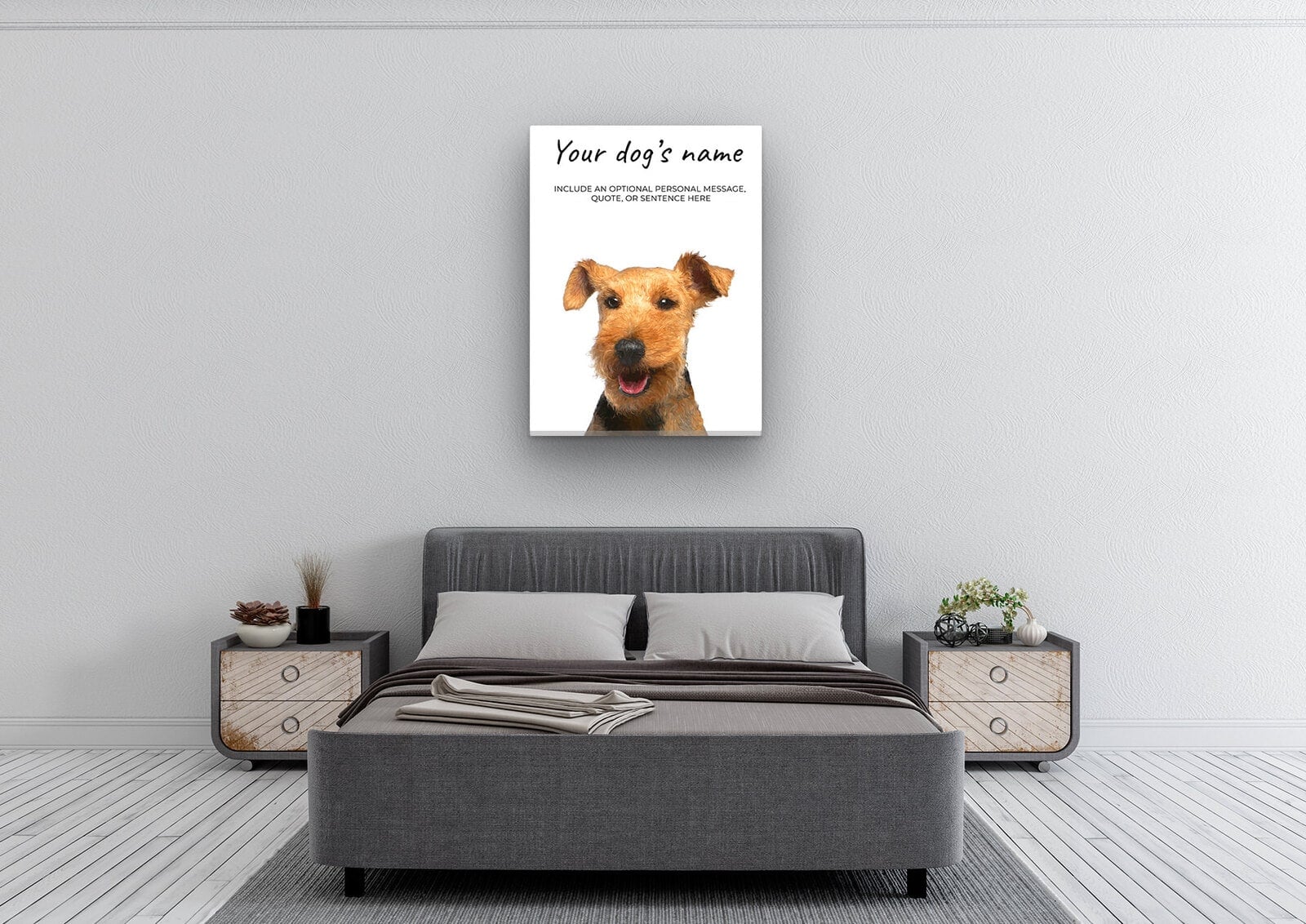 Welsh Terrier personalised canvas print - Peeping In Collection - Pre-stretched wall art ready to hang 4 Welsh Terrier personalised canvas print - Peeping In Collection - Pre-stretched wall art ready to hang - Image 2
